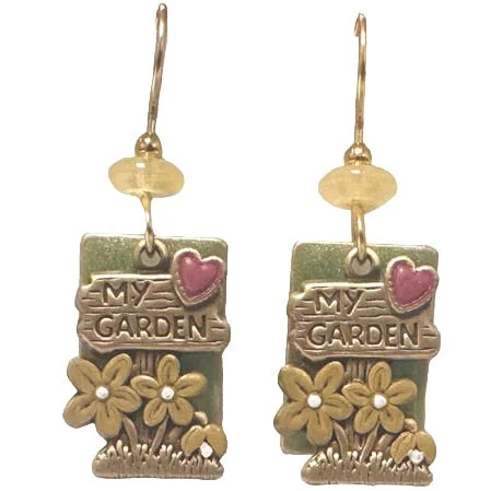 Modern Gold Earrings-Silver Forest My Garden Earrings