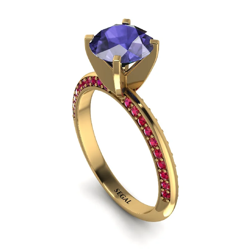 Luxury Gemstone Ring for Women-Classic Tanzanite Ring With A Twist - Leilani No. 210