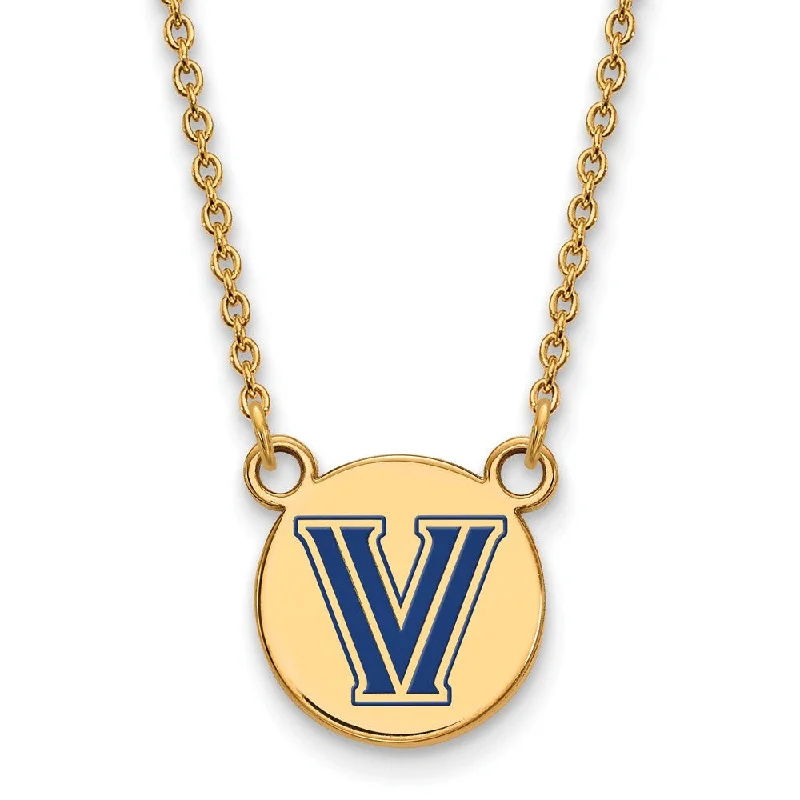 Layered Necklace with Multiple Charms-14k Gold Plated Silver Villanova Sm Enamel Disc Pendant Necklace