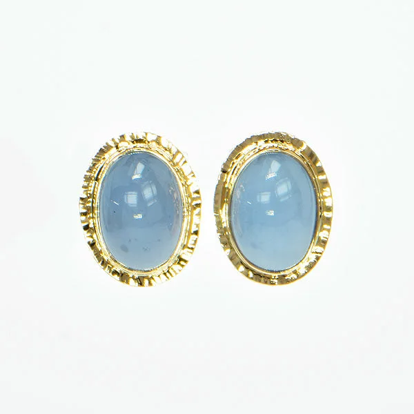 Sparkling Earrings for Bold Fashion-Blue Chalcedony Earrings