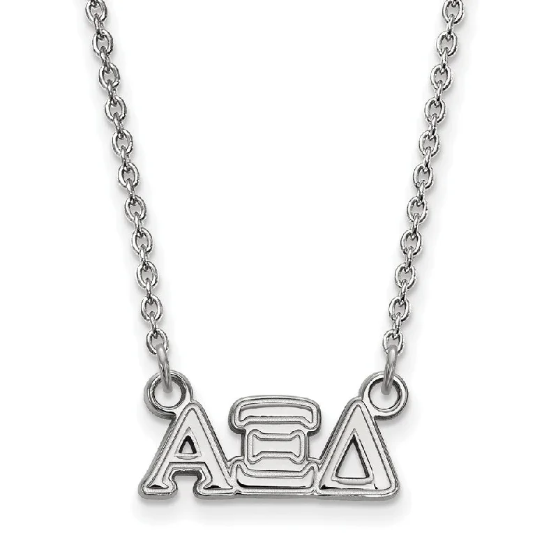 Luxury Necklace for Special Occasions-Sterling Silver Alpha Xi Delta XS (Tiny) Greek Letters Necklace