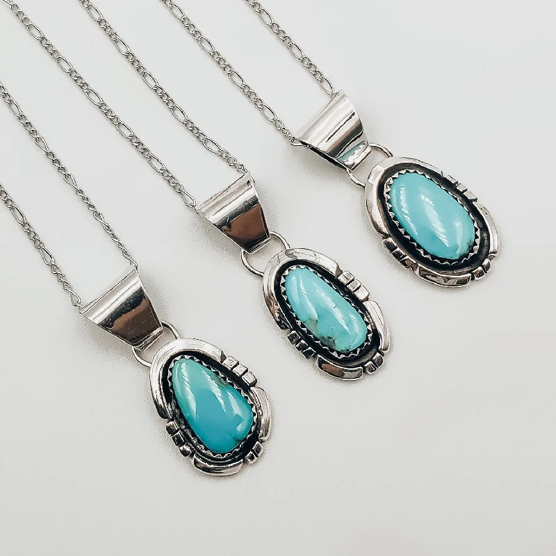 Silver Necklace with Gemstones-Ocean Dreams Navajo boho necklace