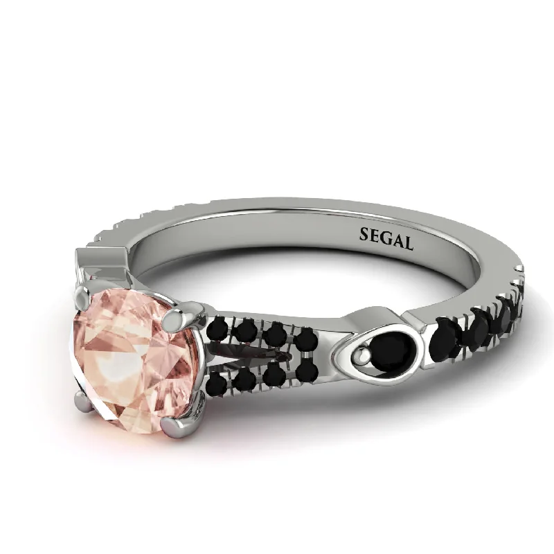 Classic Rose Gold Engagement Ring-Vintage Morganite Engaement Ring - Arya No. 909