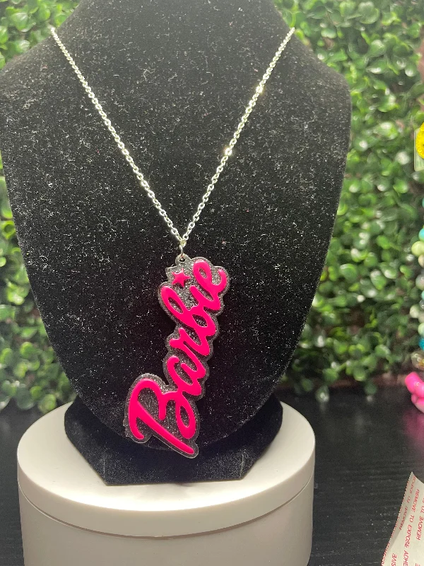 Black Necklace for Evening Events-Barbie necklace