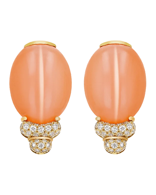 Fashion Forward Earrings for Teen Girls-Henry Dunay Moonstone Earrings