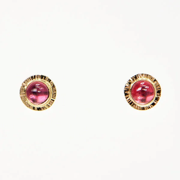 Luxury Gold Earrings for Women-Pink Tourmaline Earrings