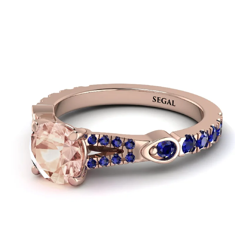 Luxury Ring for Anniversary Gifts-Vintage Morganite Engaement Ring - Arya No. 914