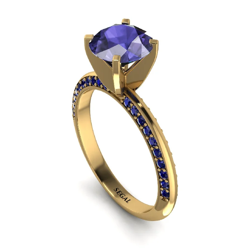 Vintage Diamond Ring for Women-Classic Tanzanite Ring With A Twist - Leilani No. 213