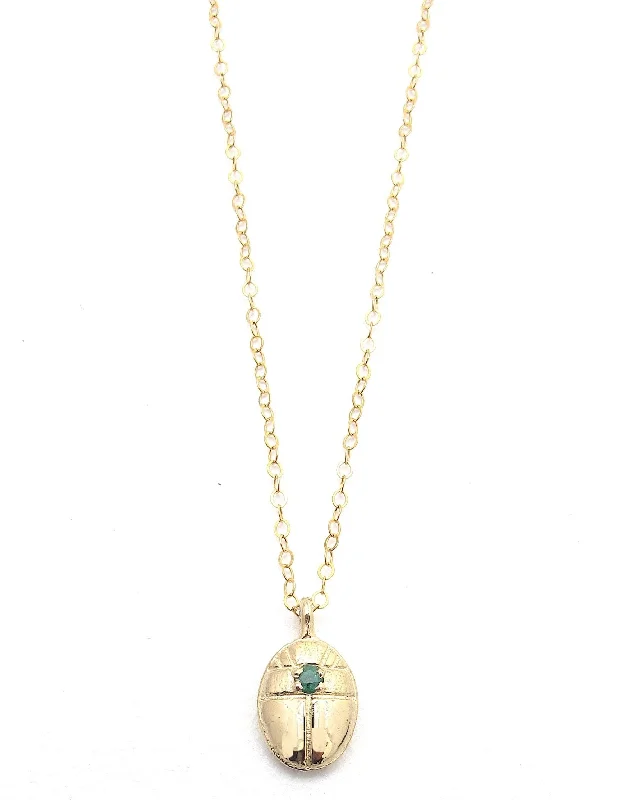 Luxurious Diamond Necklace-Scarab Pendant