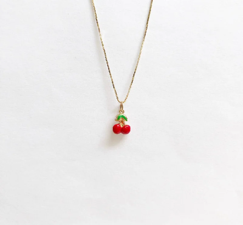 Modern Necklace for Evening Outfits-Cherry bomb necklace