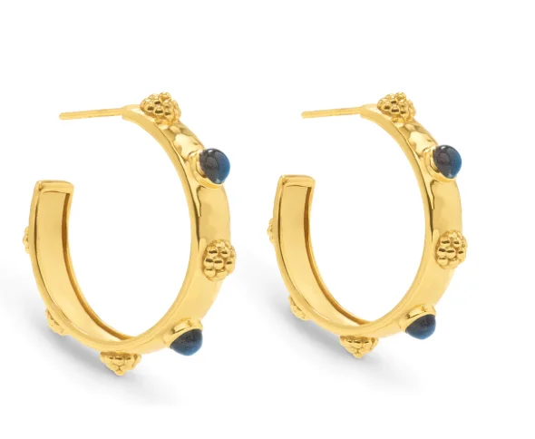 Classic Diamond Earrings-Earrings -Cleopatra Hoop Earrings