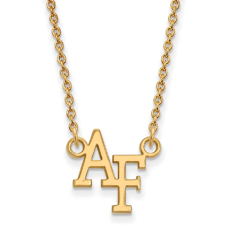 Unique Statement Necklace for Bold Fashion-10k Yellow Gold Air Force Academy Small Pendant Necklace