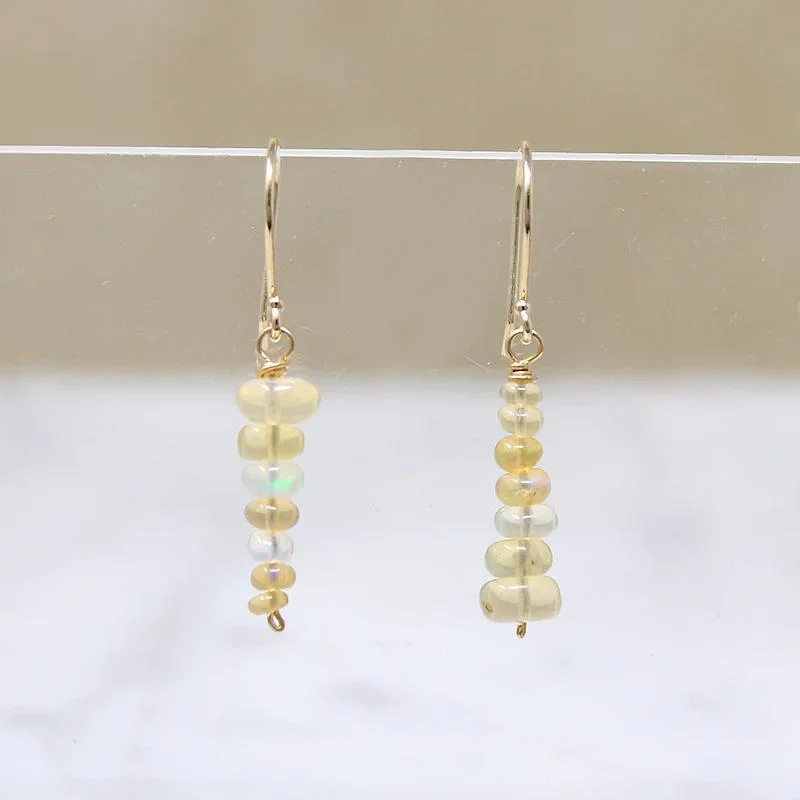 Elegant Earrings for Bridal Shower-Opposite Opal Earrings by brunet