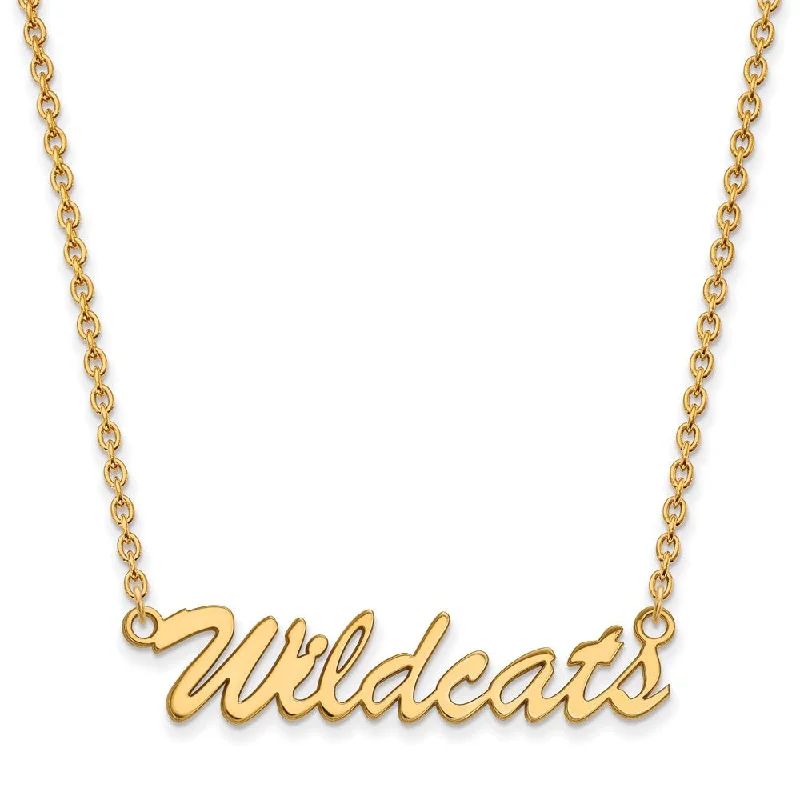 Simple Chain Necklace for Day-to-Day Look-14k Gold Plated Silver U of Kentucky Medium Pendant Necklace