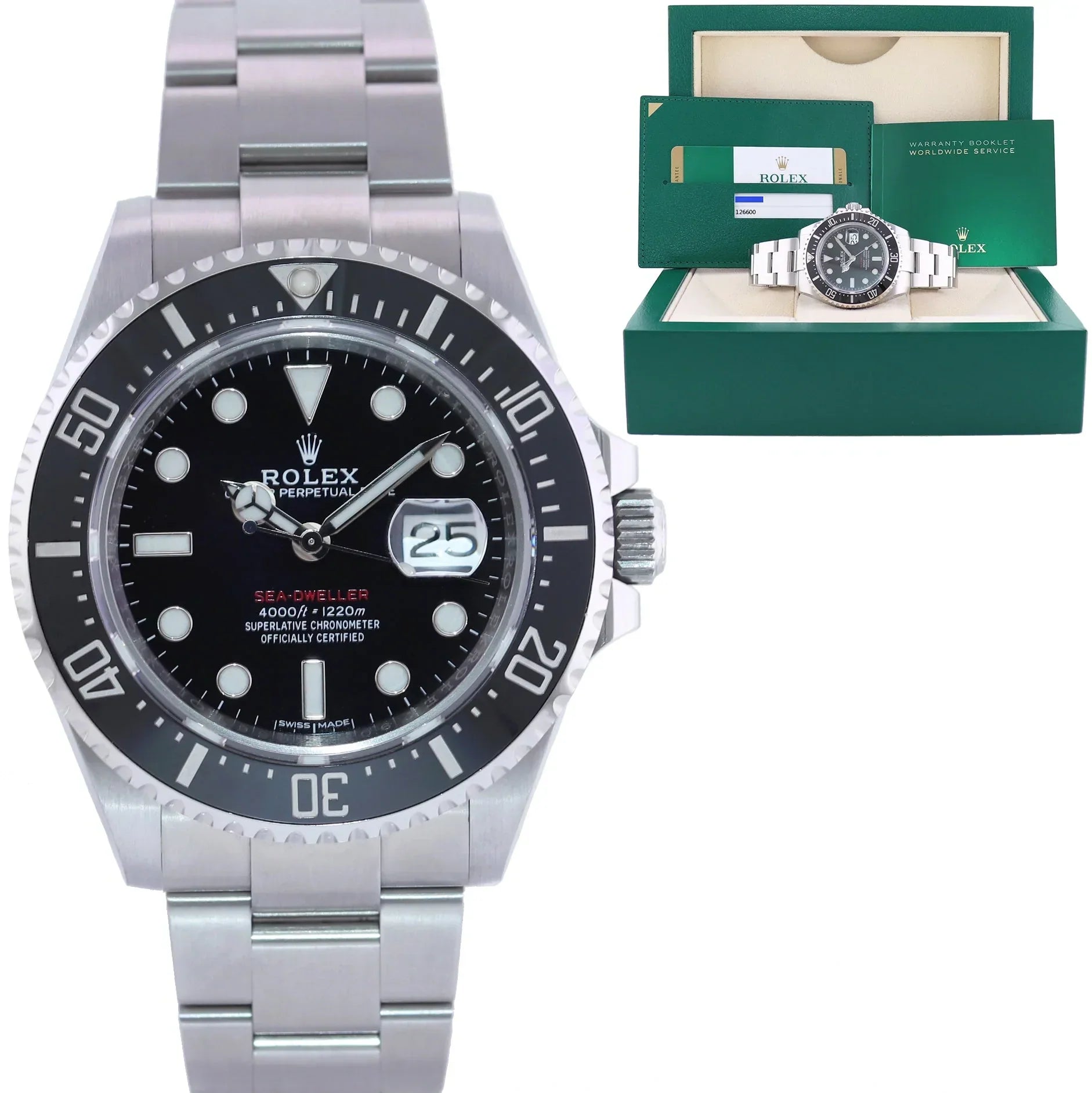 Best Watches for Marathon Runners-MINT PAPERS Rolex Red Seadweller SD43 126600 43mm Mark 1 Mk1 Watch Box