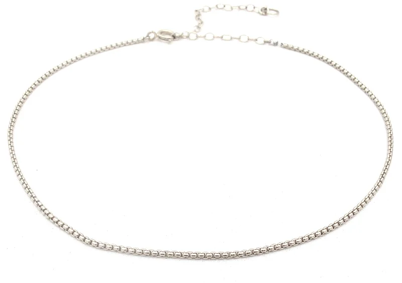 Elegant Necklace for Bridesmaids-Box Chain Choker