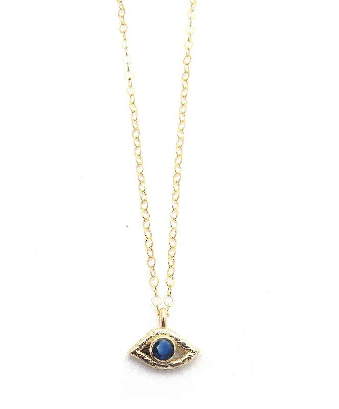 Rose Gold Necklace for Women-Eye Pendant