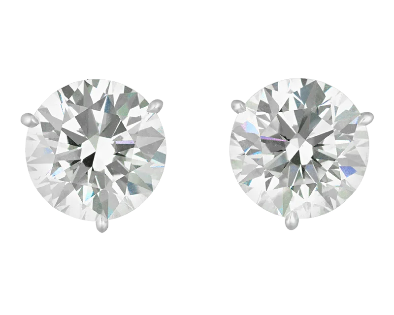 Crystal Earrings for Evening Glam-Martini Diamond Earring Studs, 10.01 Carats