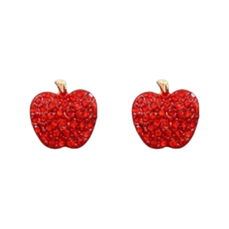 Stunning Earrings for Evening Events-Earrings - Apple Crystal Stud