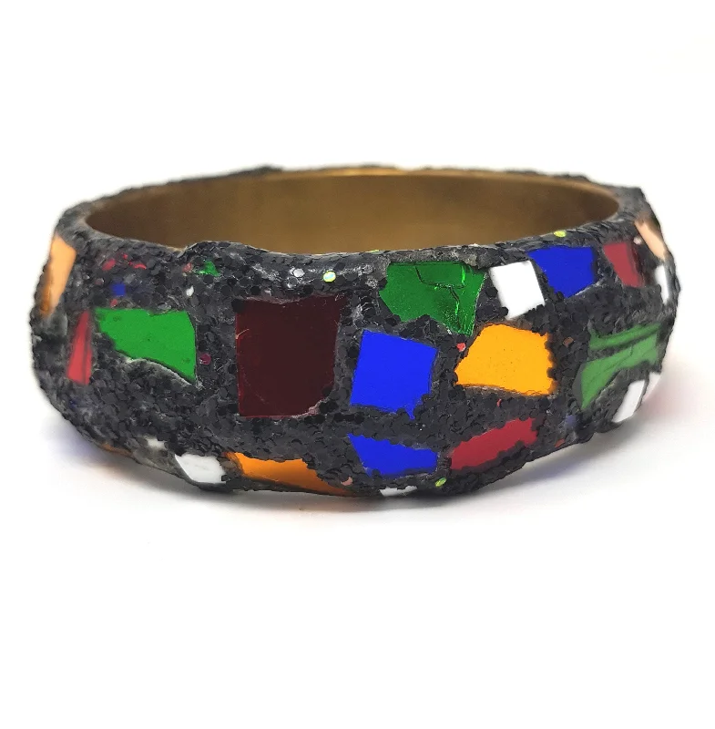 Large Bangle Set for Weddings-HARLEQUIN BANGLE