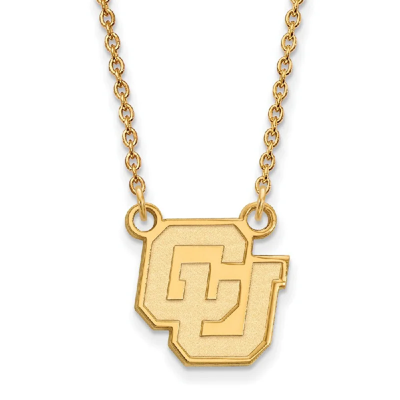 Dazzling Necklace for Special Events-10k Yellow Gold U of Colorado Small Pendant Necklace