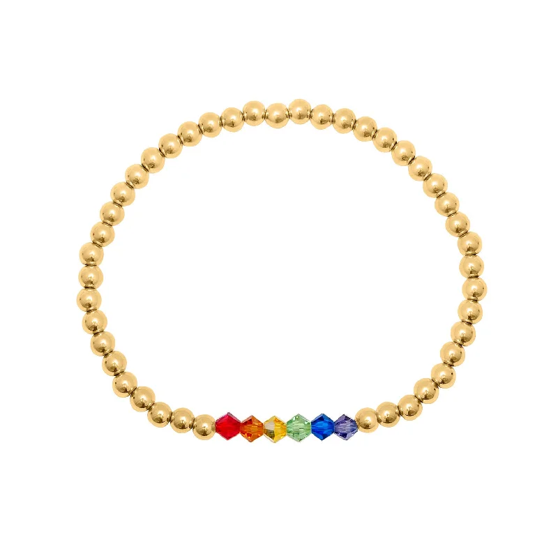 Sapphire Necklace for Evening Wear-Rainbow pride bar bracelet