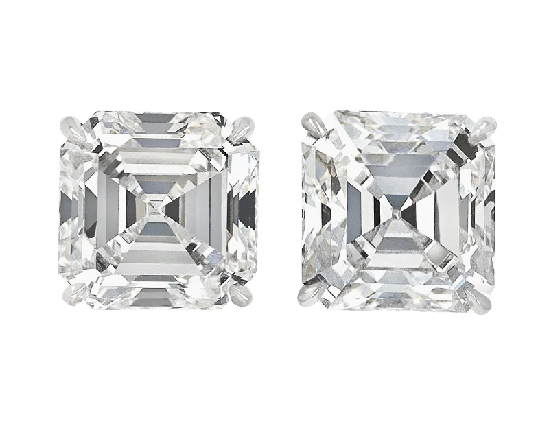 Custom Earrings for Personalized Style-Asscher-Cut Diamond Earrings