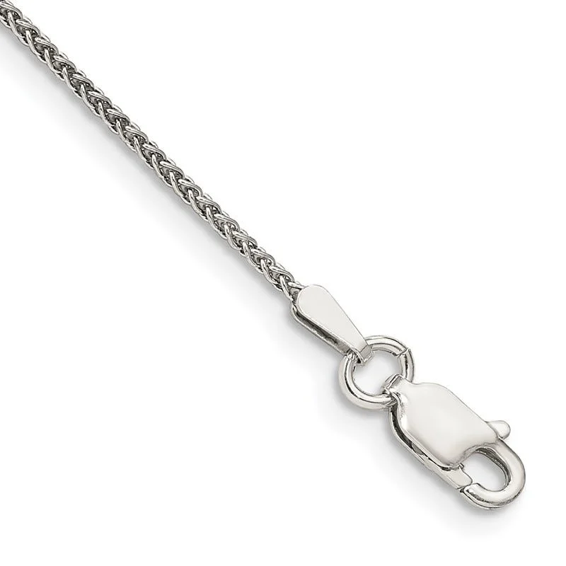 Multi-Stone Bracelet for Special Events-Sterling Silver 1.25mm Round Spiga Chain Bracelet