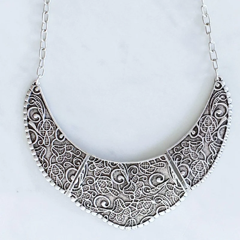 Adjustable Silver Necklace for Comfort-Ayeleen Collar boho necklace