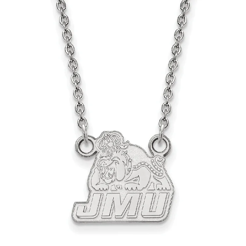 Diamond Pendant Necklace-10k White Gold James Madison U Small Pendant Necklace