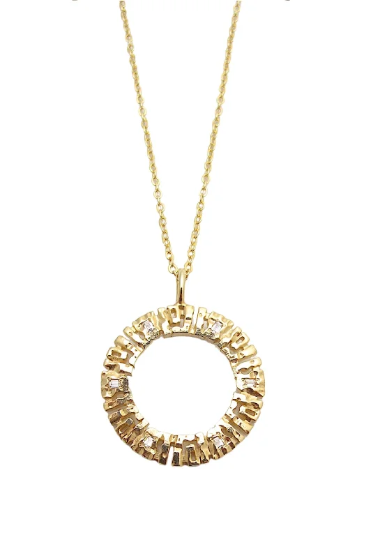 Classic Gold Necklace for Weddings-Lucca Medallion Necklace