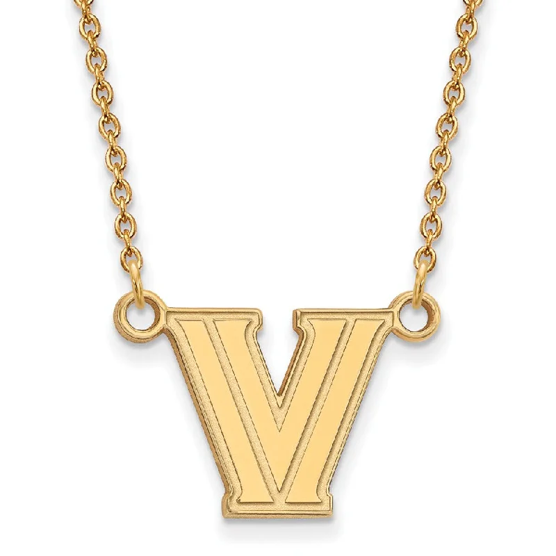 Custom Name Necklace for Kids-10k Yellow Gold Villanova U Small Pendant Necklace