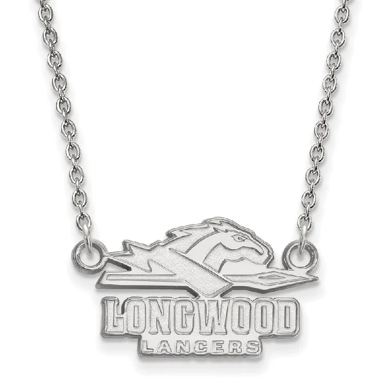 Colorful Stone Necklace for Summer-14k White Gold Longwood U Small Pendant Necklace