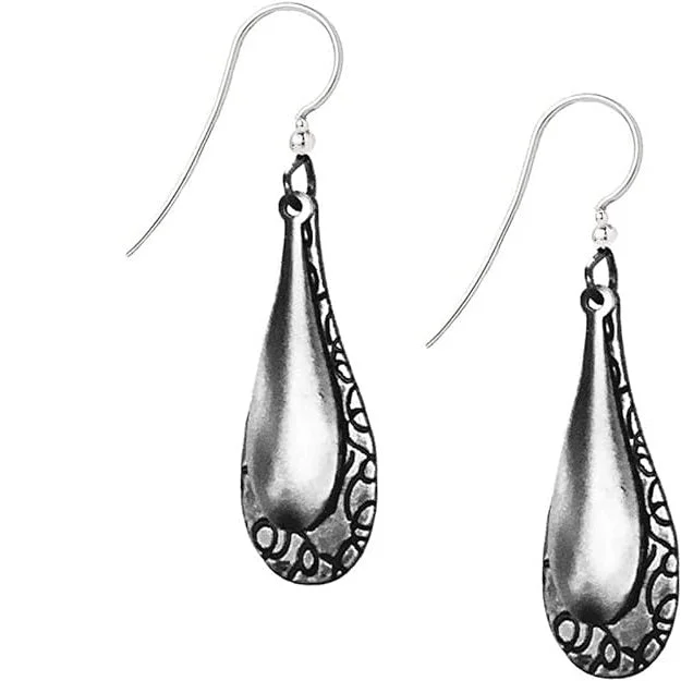 Bohemian Earrings for Fashion Lovers-Silver Forest Silver Paddle Look Duet Earrings