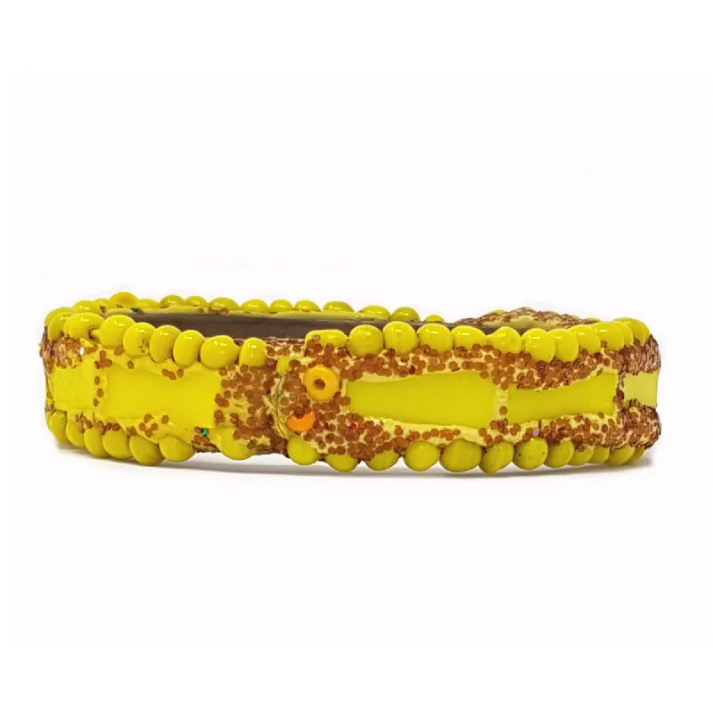 Classic Gold Bangles for Special Events-MINI YELLOW ROCKS BANGLE, 2008