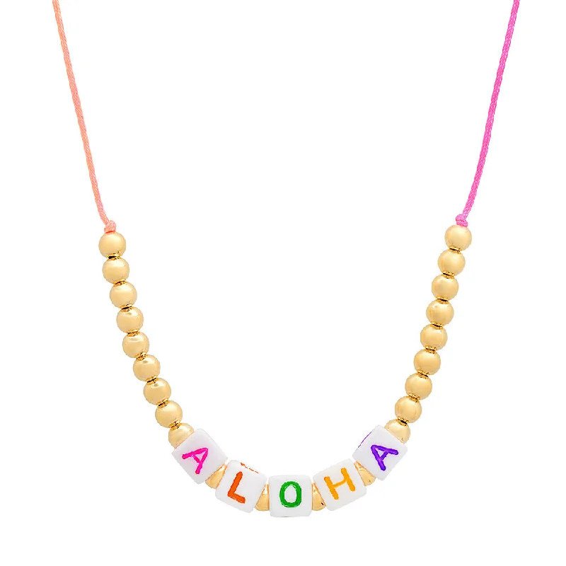 Layered Necklace for Fashion-Tie dye custom name necklaces