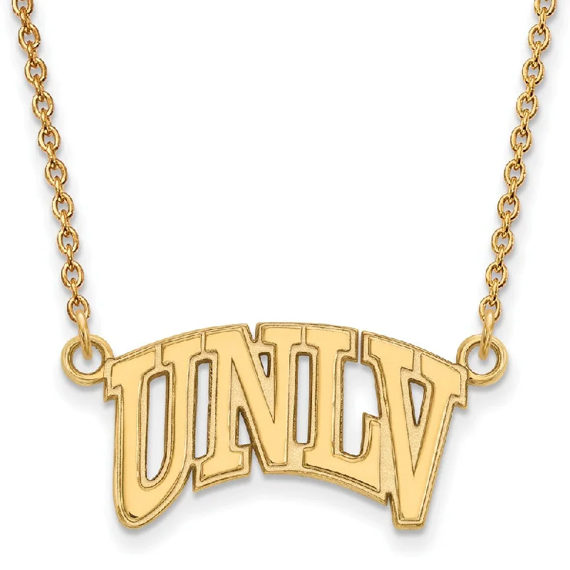 Classic Necklace for Women-10k Yellow Gold U of Nevada Las Vegas Small Pendant Necklace