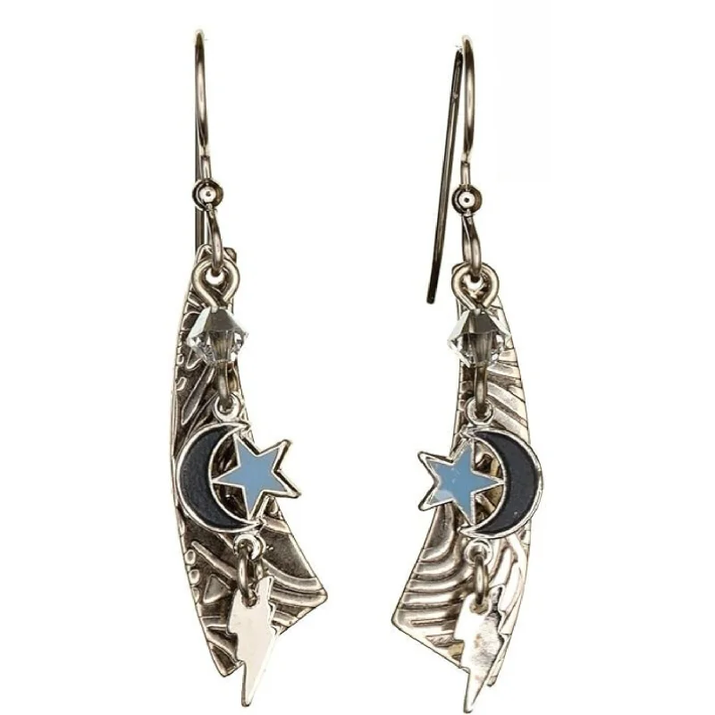 Chic Earrings for Evening Look-Silver Forest Celestial Cascade Earrings