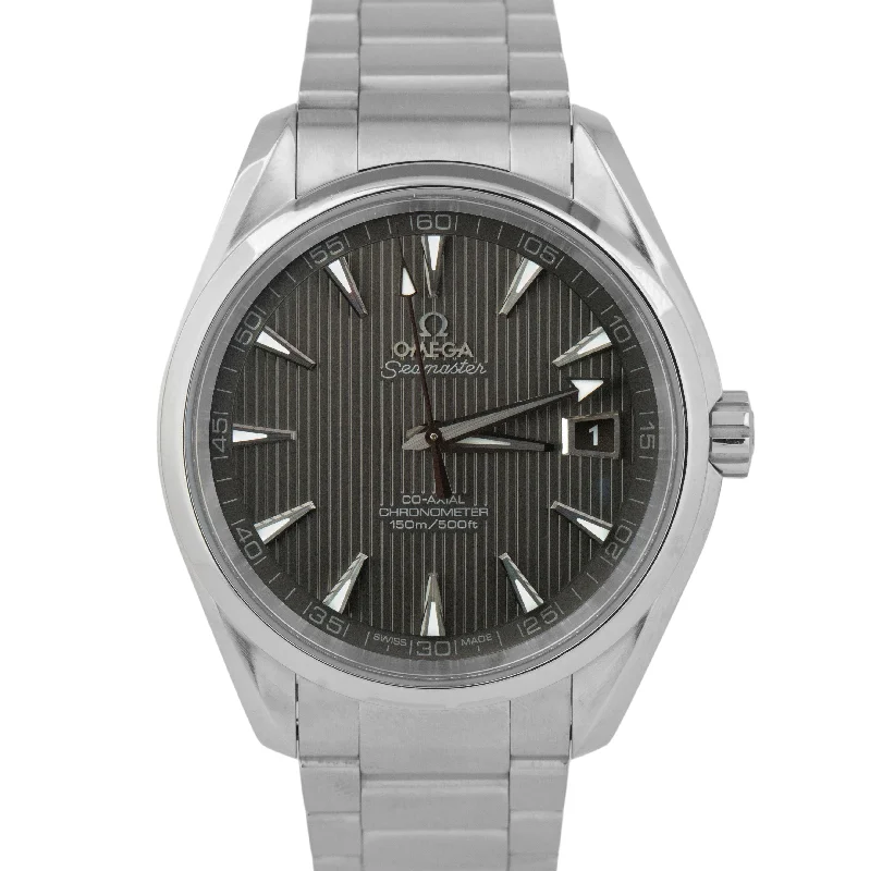 Sports Watches with GPS for Fitness-Omega Seamaster Aqua Terra Gray Stainless Steel 38.5mm 231.10.39.21.06.001