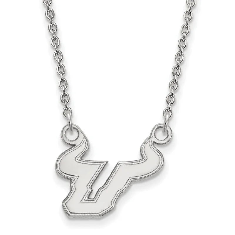 Unique Necklace for Gifts-10k White Gold South Florida Small Pendant Necklace