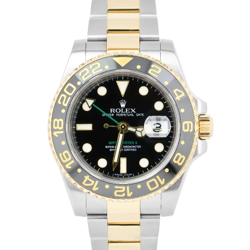 Stylish Watches for Outdoor Adventure-Rolex GMT-Master II Ceramic 116713 Black Two-Tone 18K Stainless Date 40mm Watch