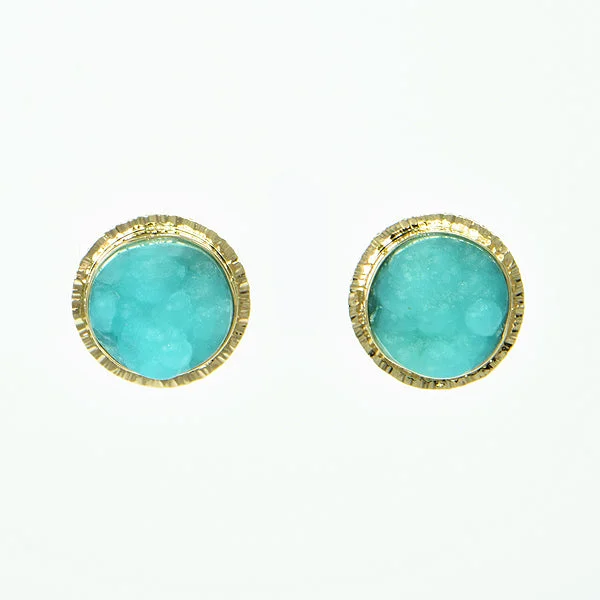 Dazzling Drop Earrings for Formal Wear-Botryoidal Hemimorphite Earrings