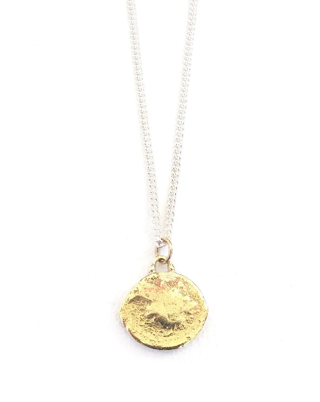 Heart Shaped Necklace for Girls-Grecian Coin Pendant