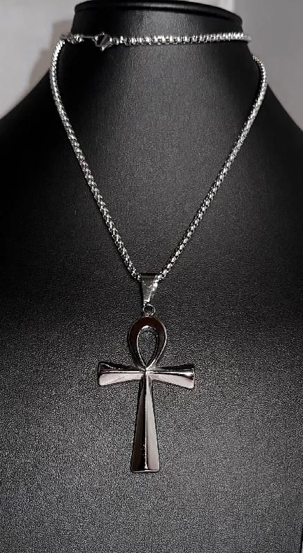 Gold Necklace for Women-Ankh Cross Necklace (lg)