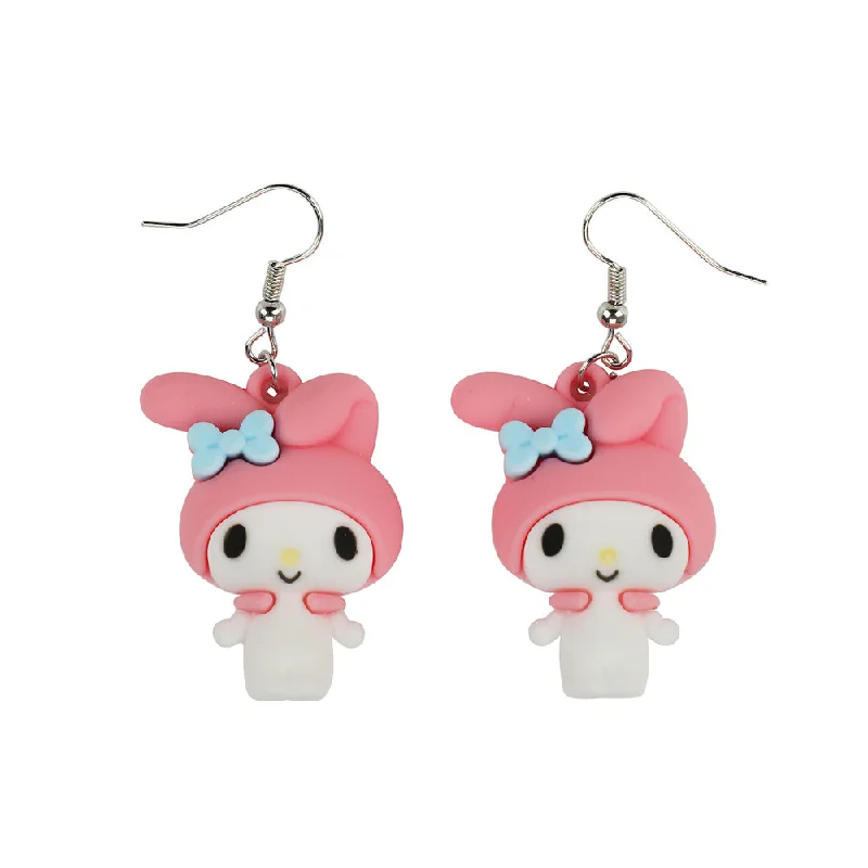 Artistic Pearl Earrings-Sanrio My Melody Plush Earrings