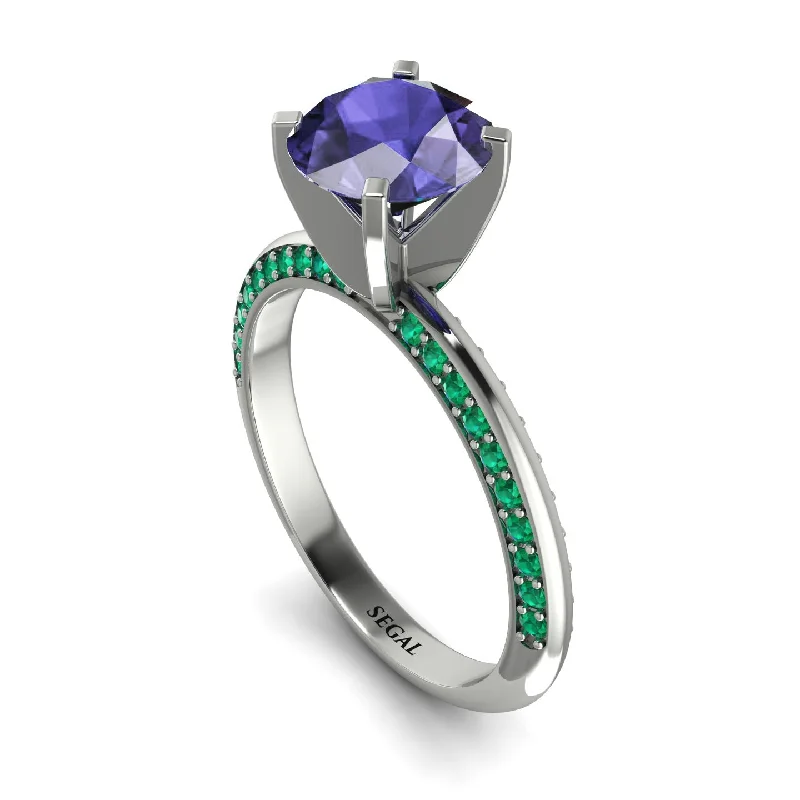 Dainty Engagement Ring for Women-Classic Tanzanite Ring With A Twist - Leilani No. 206