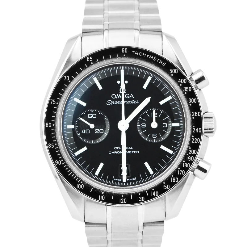 Stylish Women's Watches with Leather Strap-Omega Speedmaster Chronograph 44mm Date Moon Watch 311.30.44.51.01.002