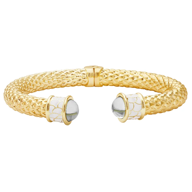 Custom Bangles for Bridesmaids Gifts-Minoan Torque Diamond & Gold Bangle