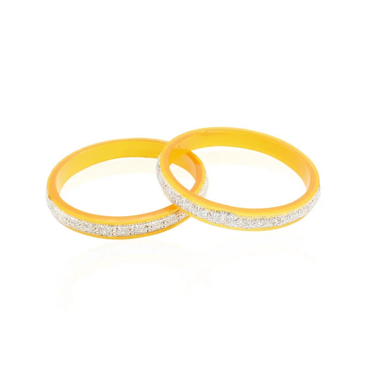 Large Gold Bangles for Bold Wedding Style-Silver Specific Yellow Bangles