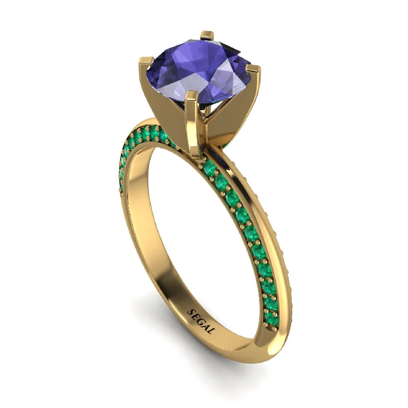 Chunky Statement Ring for Women-Classic Tanzanite Ring With A Twist - Leilani No. 204